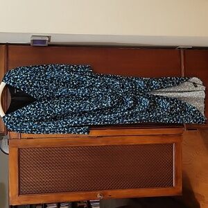 Torrid | Maxi Studio Knit Hi Low Dress with Ruching in Watercolor print size 24